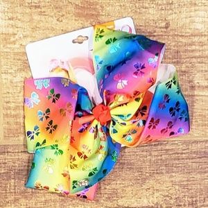 JoJo Siwa 8" Bow, Rainbow Mini Bow Print, NWT